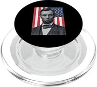 Abraham Abe Lincoln 4 Juillet Vacances USA Président Patriot PopSockets PopGrip pour MagSafe