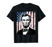 Abraham Abe Lincoln 4 Juillet Vacances USA Président Patriot T-Shirt