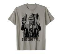 Abraham Lincoln 4th Of July Freedom Y'All Drapeau en mousse T-Shirt