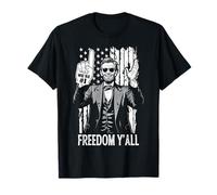 Abraham Lincoln 4th Of July Freedom Y'All Drapeau en mousse T-Shirt