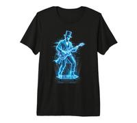 Abraham Lincoln Abe Lincoln Holorgramme de Guitare T-Shirt Haut de Gamme