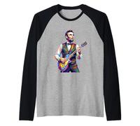 Abraham Lincoln Abe Lincoln Jouant de la Guitare Manche Raglan
