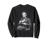 Abraham Lincoln Boire du thé drôle Sweatshirt