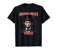 Abraham Lincoln Computer Virus Meme aux Yeux Rouges effrayants T-Shirt