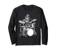 Abraham Lincoln Drummer Président Music Lover Manche Longue