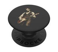Abraham Lincoln Guitare Rétro Vintage Musique Histoire PopSockets PopGrip Adhésif