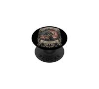 Abraham Lincoln Guitare Rock Émancipateur Drapeau Américain PopSockets PopGrip Adhésif