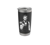 Abraham Lincoln Haltères de levage Histoire drôle Gobelet isotherme en acier inoxydable double paroi