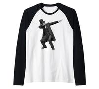 Abraham Lincoln Honest Abe American Patriotic Cool Dabbing Manche Raglan