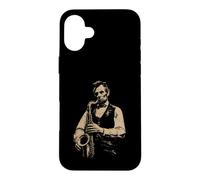 Abraham Lincoln Jouant du Saxophone drôle Sax Player Musicien Coque pour iPhone 16 Plus
