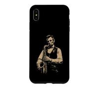 Abraham Lincoln Jouant du Saxophone drôle Sax Player Musicien Coque pour iPhone XS Max