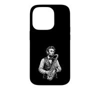 Abraham Lincoln Jouant du Saxophone Histoire drôle Coque pour iPhone 14 Pro