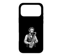 Abraham Lincoln Jouant du Saxophone Histoire drôle Coque pour iPhone 17 Pro Max