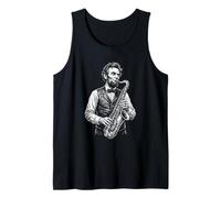 Abraham Lincoln Jouant du Saxophone Histoire drôle Débardeur
