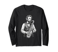 Abraham Lincoln Jouant du Saxophone Histoire drôle Manche Longue