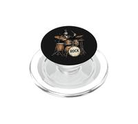 Abraham Lincoln Joue de la Batterie Rock Music Funny Lengend PopSockets PopGrip pour MagSafe