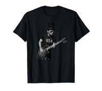 Abraham Lincoln Lunettes de Soleil Guitare Solo Noir et Blanc T-Shirt