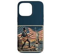 Abraham Lincoln Playing Electric Guitar 4th of July Retro Coque pour iPhone 14 Pro Max