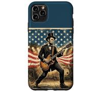 Abraham Lincoln Playing Electric Guitar 4th of July Vintage Coque pour iPhone 11 Pro Max