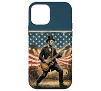 Abraham Lincoln Playing Electric Guitar 4th of July Vintage Coque pour iPhone 12 Mini
