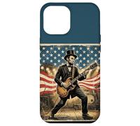 Abraham Lincoln Playing Electric Guitar 4th of July Vintage Coque pour iPhone 12 Pro Max