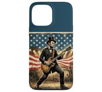 Abraham Lincoln Playing Electric Guitar 4th of July Vintage Coque pour iPhone 13 Pro Max