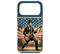Abraham Lincoln Playing Electric Guitar 4th of July Vintage Coque pour iPhone 17 Pro Max