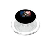 Abraham Lincoln Playing Guitar American Flag Patriotic Cool PopSockets PopGrip pour MagSafe