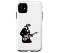Abraham Lincoln Playing Guitar Patriotic Funny July 4th Coque pour iPhone 11