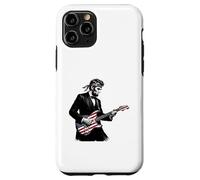 Abraham Lincoln Playing Guitar Patriotic Funny July 4th Coque pour iPhone 11 Pro