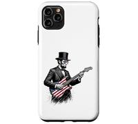 Abraham Lincoln Playing Guitar Patriotic Funny July 4th Coque pour iPhone 11 Pro Max