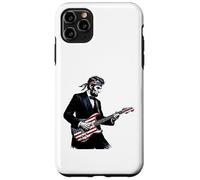 Abraham Lincoln Playing Guitar Patriotic Funny July 4th Coque pour iPhone 11 Pro Max