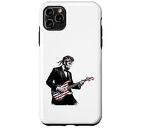 Abraham Lincoln Playing Guitar Patriotic Funny July 4th Coque pour iPhone 11 Pro Max