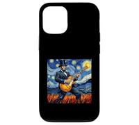 Abraham Lincoln Playing Guitar Patriotic Funny July 4th Coque pour iPhone 12/12 Pro