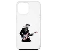 Abraham Lincoln Playing Guitar Patriotic Funny July 4th Coque pour iPhone 12 Pro Max