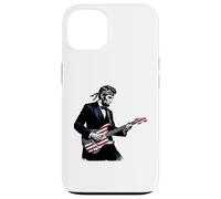 Abraham Lincoln Playing Guitar Patriotic Funny July 4th Coque pour iPhone 13