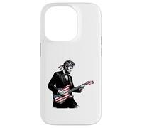 Abraham Lincoln Playing Guitar Patriotic Funny July 4th Coque pour iPhone 14 Pro