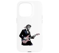 Abraham Lincoln Playing Guitar Patriotic Funny July 4th Coque pour iPhone 15 Pro