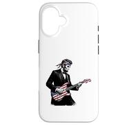Abraham Lincoln Playing Guitar Patriotic Funny July 4th Coque pour iPhone 16