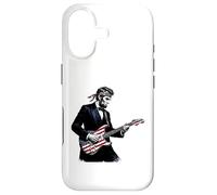 Abraham Lincoln Playing Guitar Patriotic Funny July 4th Coque pour iPhone 17