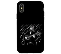 Abraham Lincoln Playing Guitar Patriotic Funny July 4th Coque pour iPhone X/XS