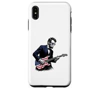 Abraham Lincoln Playing Guitar Patriotic Funny July 4th Coque pour iPhone XS Max