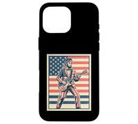 Abraham Lincoln Rock Star, Guitariste du Drapeau américain Coque pour iPhone 16 Pro Max