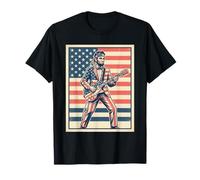 Abraham Lincoln Rock Star, Guitariste du Drapeau américain T-Shirt