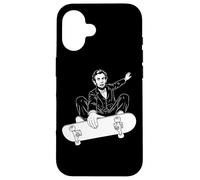 Abraham Lincoln Skateboard Indy Grab Imprimé Blanc Coque pour iPhone 16