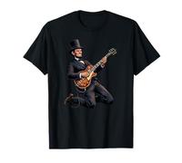 Abraham Lincoln Top Hat Guitare électrique Solo T-Shirt