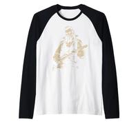 Abraham Lincoln Vampire Jouant de la Guitare Alt Goth Music Band Manche Raglan