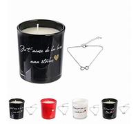 CMP Bougie avec Bijou Surprise Mots d'amour - Texte ' Toi et Moi, C'est Le Big Love '