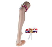 abrakado.nath 1 jarretiere Bleu Blanc Rouge Ancre Coquin Deguisement St Valentin Fete