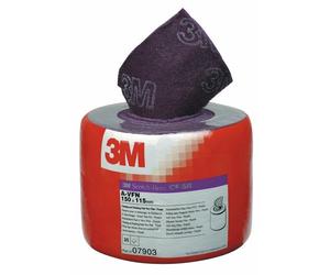 Abrasif en rouleau scotch Brite CF-SR prédécoupé - violet - grain très fin - 150 mm x 4 m 3M